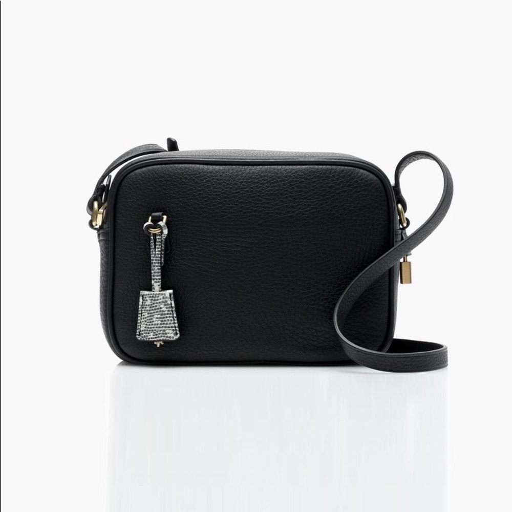 Black J-Crew Leather Cross body bag